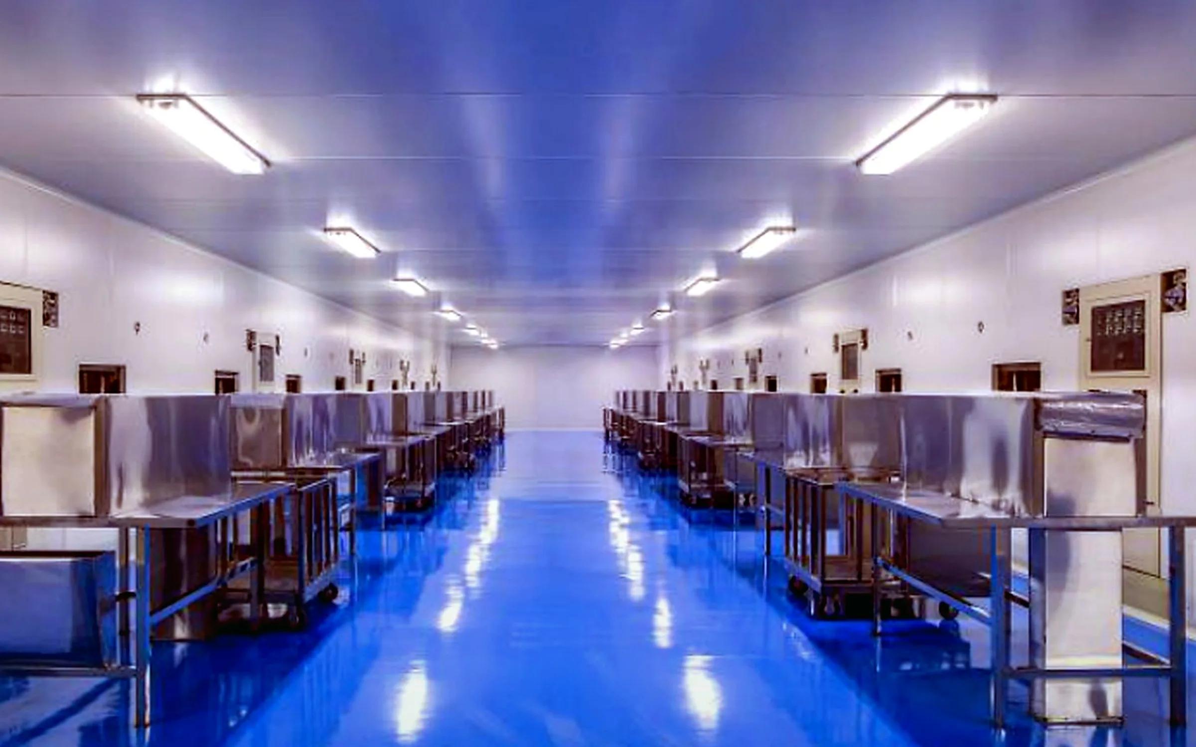 High-resolution anti-corrosion floor coating in a chemical production workshop
