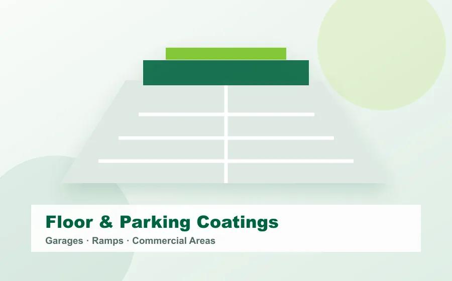 Floor coating for parking and commercial areas