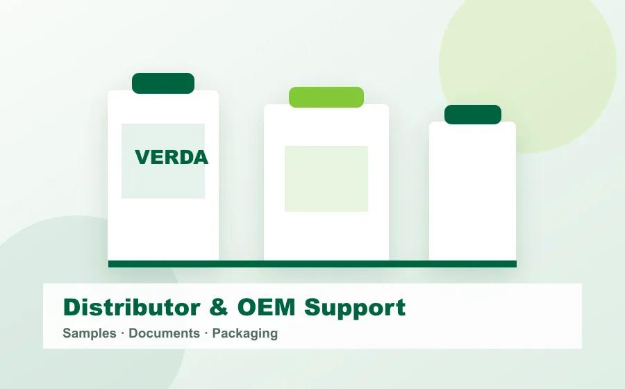 VERDA branded packaging for distributor and OEM cooperation