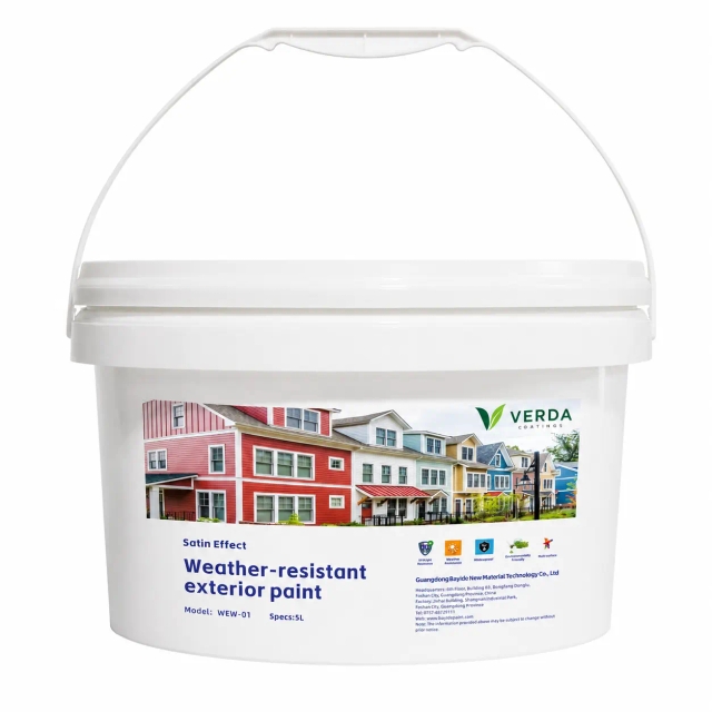 Weather-Resistant Exterior Paint WEW-01 | Satin Finish Exterior Wall Coating